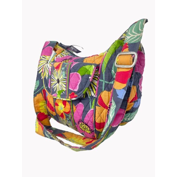 Vera Bradley Jazzy Blooms Crossbody Bag Floral Print 8x10x4 Adjustable Strap - Picture 2 of 9